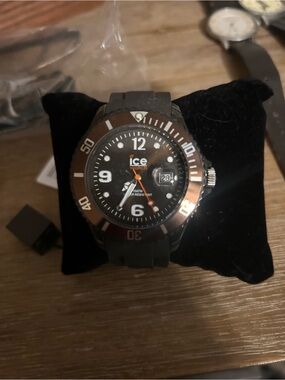 Ice Men's Black Dial Watch with Brown Metallic Bezel